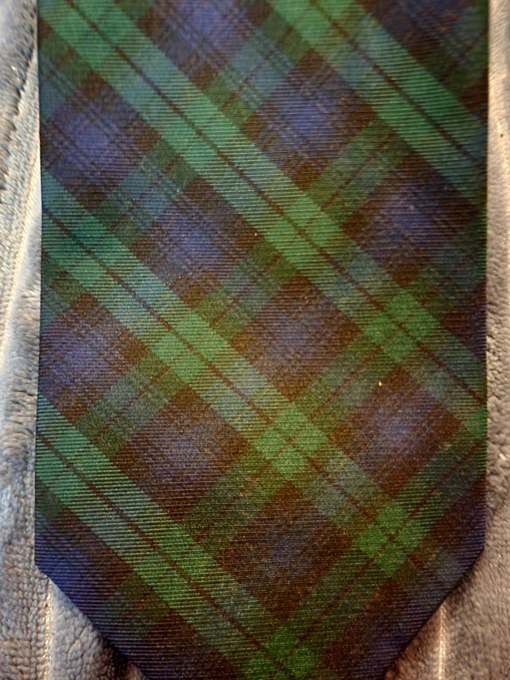 Silk Black Watch Plaid Tie